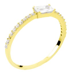 Χρυσό δαχτυλίδι Κ14 με ζιργκόν